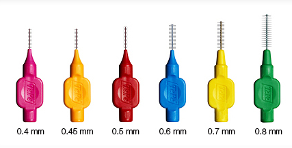 Набор ершиков межзубных от 0,4 до 0,8 мм., Original, Mix, TePe, 6 шт.